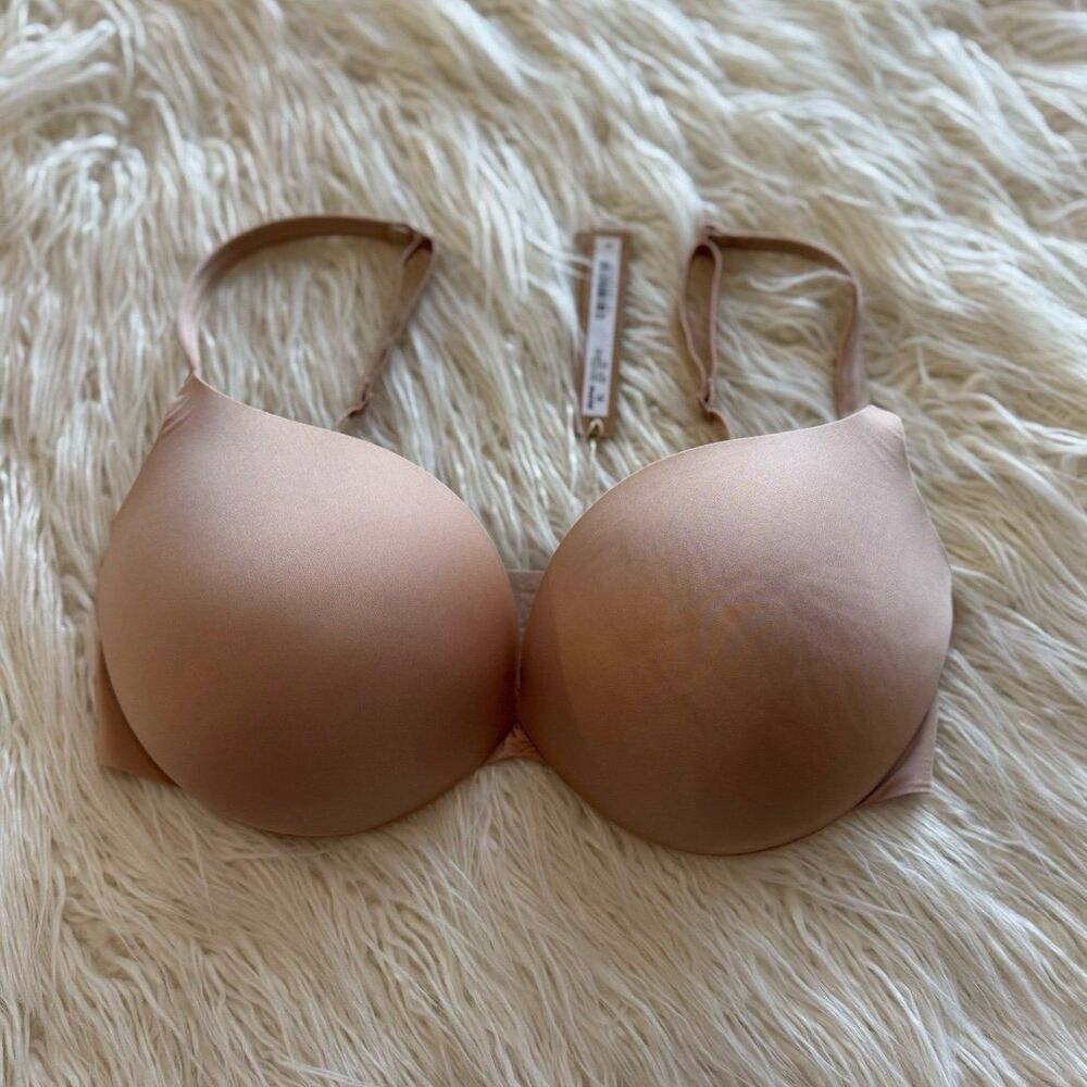 Skims Ultimate Push up Plunge Bra Clay Size 34DD
